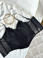 Black Lace Corset Top — view 2
