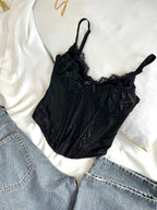 Black Lace Corset Top — view 3