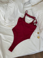 Burgundy Lace Bodysuit Lingerie — view 7
