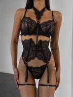 Black Lace Lingerie Set — view 2