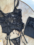 Black Lace Lingerie Set — view 5