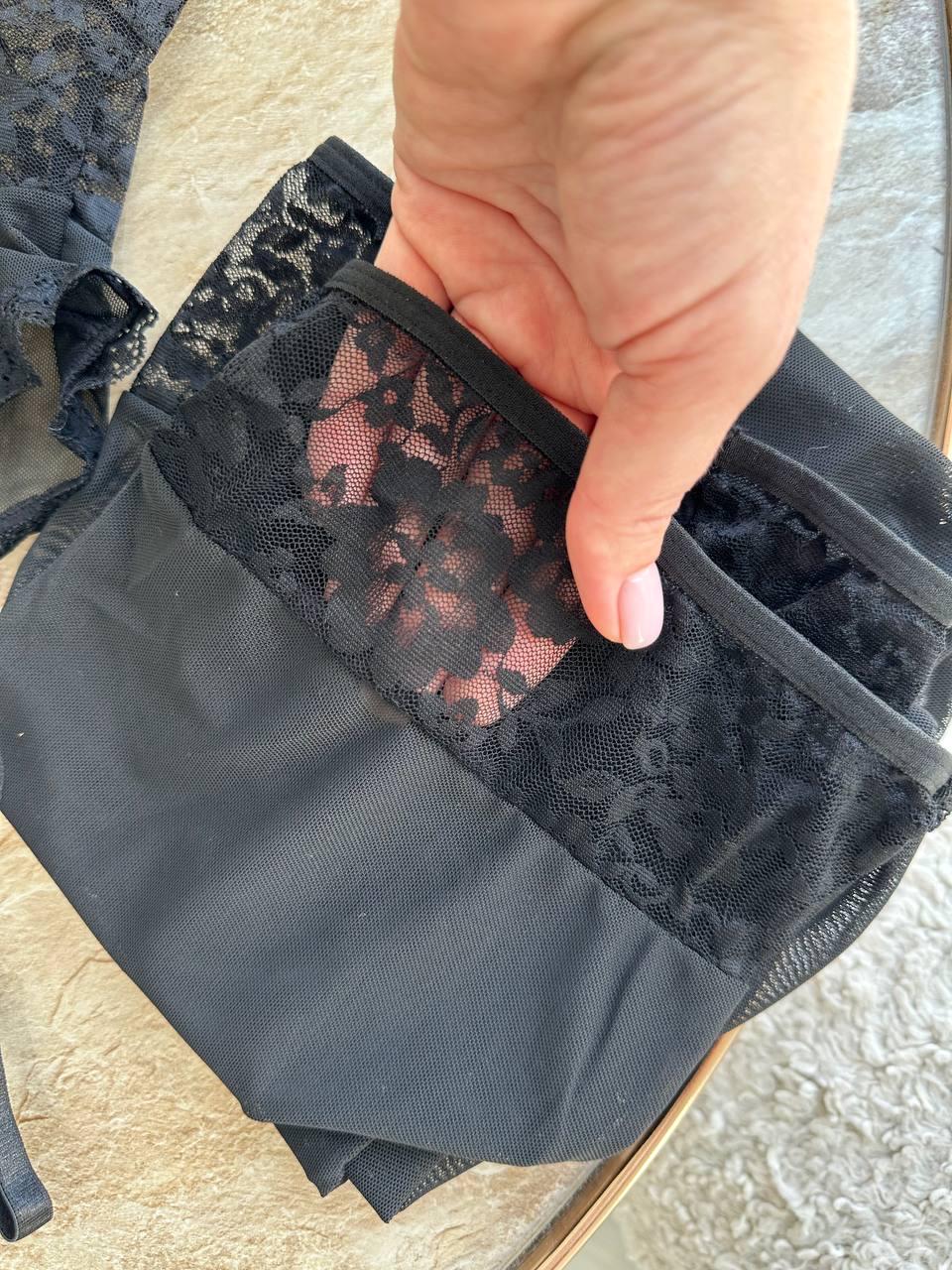 Black Lace Lingerie Set — view 7