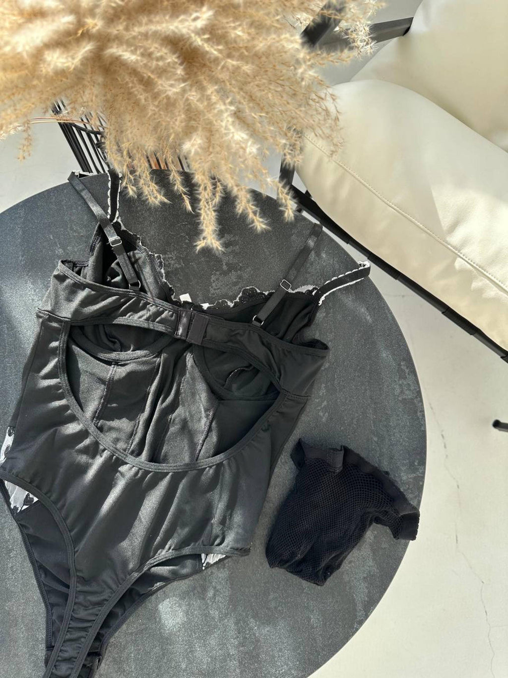 Black Lace Bodysuit Lingerie — view 4