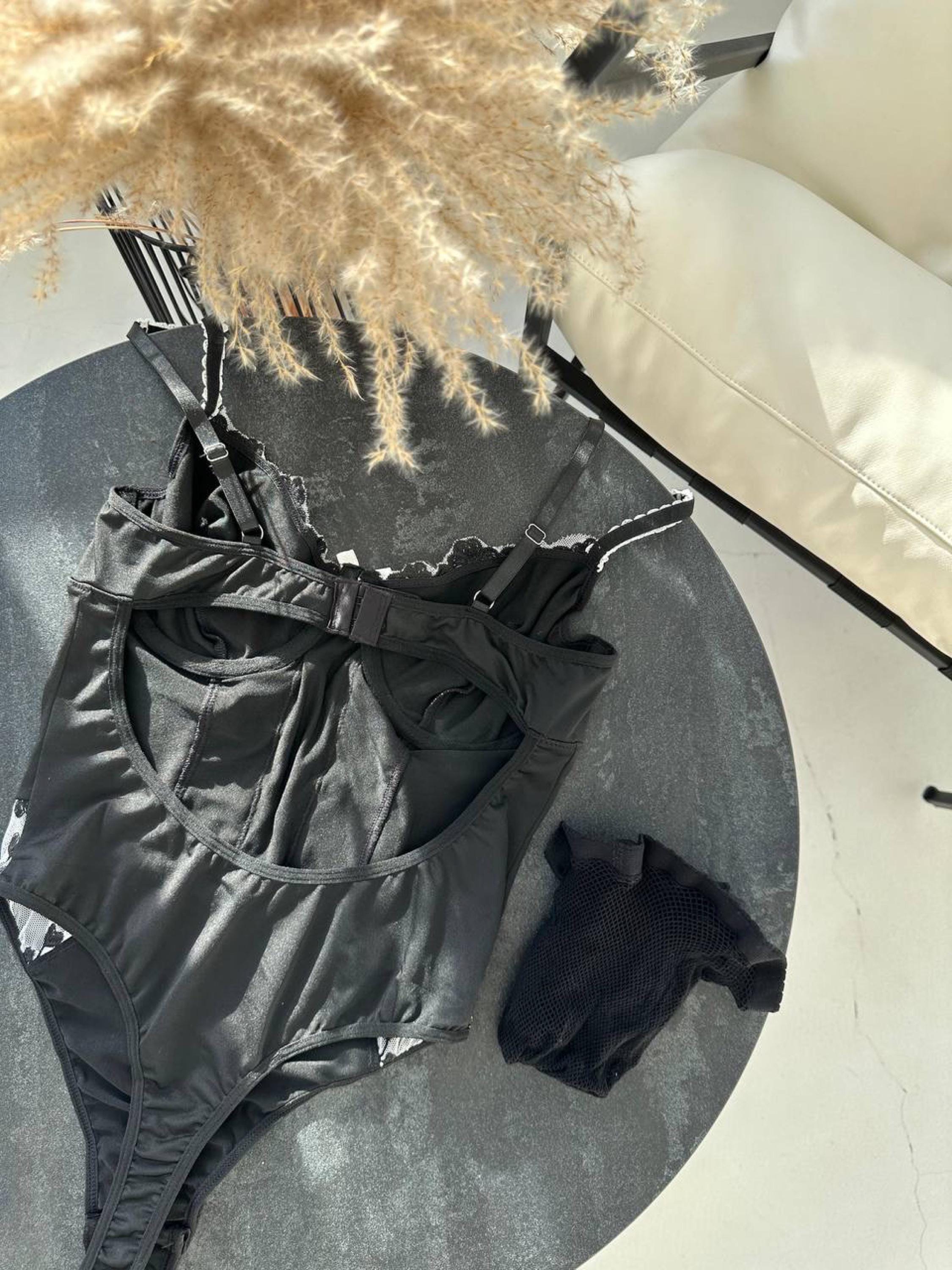 Black Lace Bodysuit Lingerie — view 4